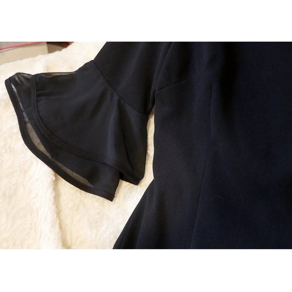 Aidan Mattox – Black Ruffle Sleeve Cocktail Dress — Interview, Pageant, etc. - Picture 4 of 6